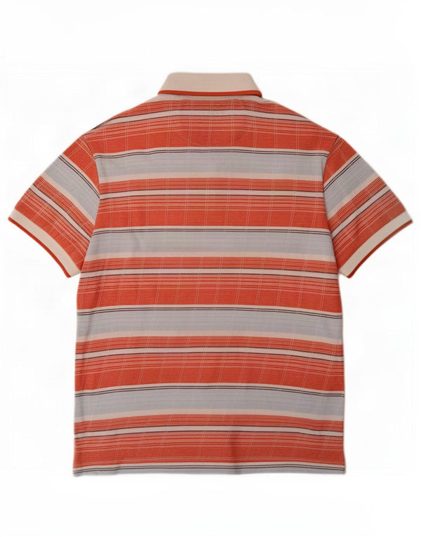 Polo Kappa Uomo Cotone Rigato Grande Rosso