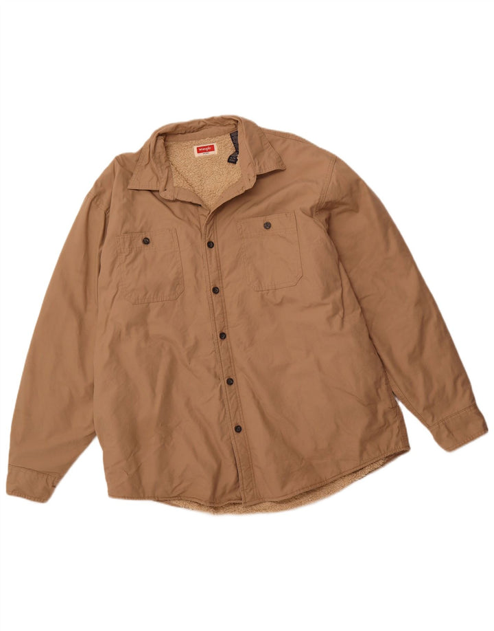 Giacca Sherpa da uomo WRANGLER UK 42 XL Cotone marrone