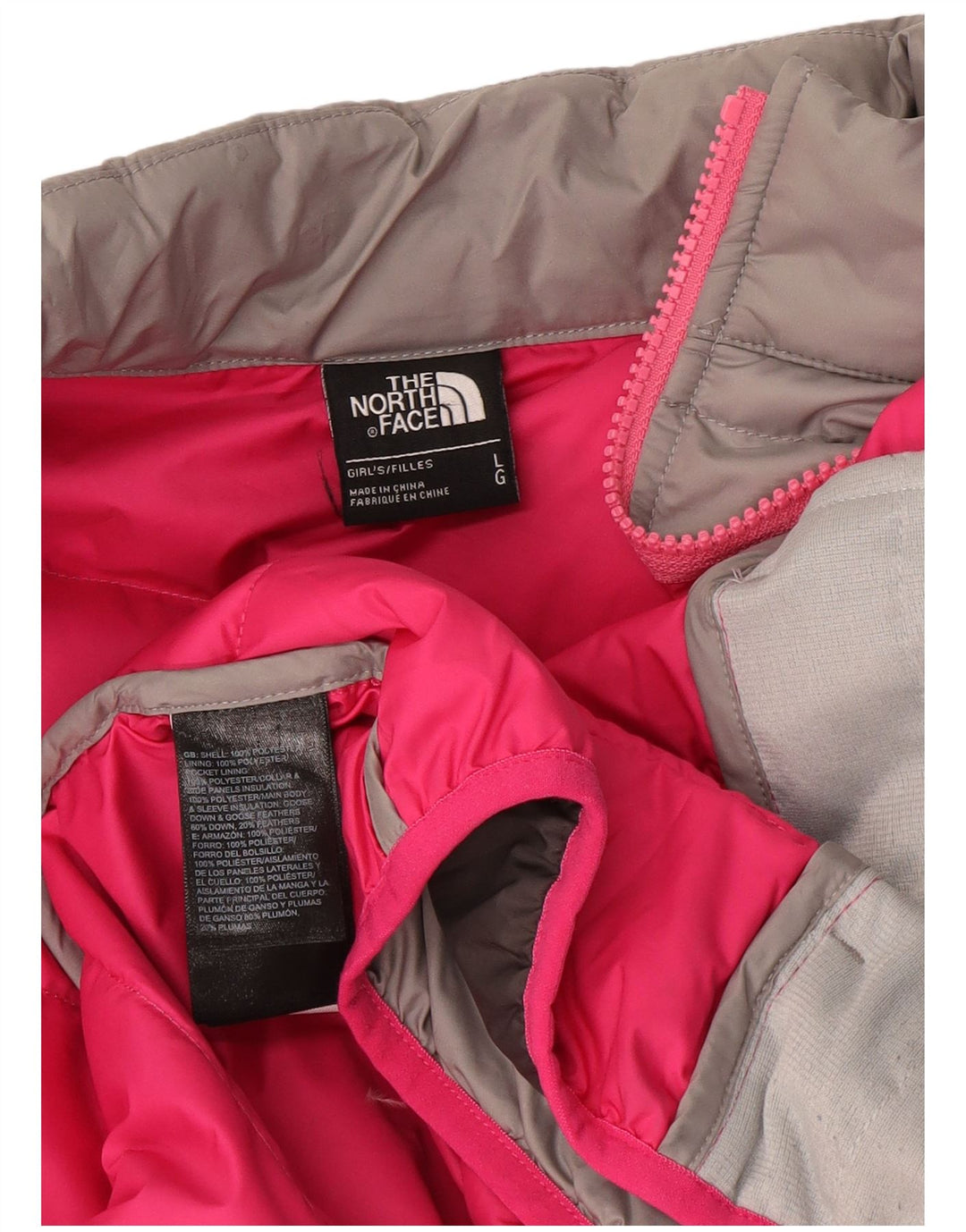 Giacca imbottita per ragazze The North Face 11-12 anni Large Grey Colourblock