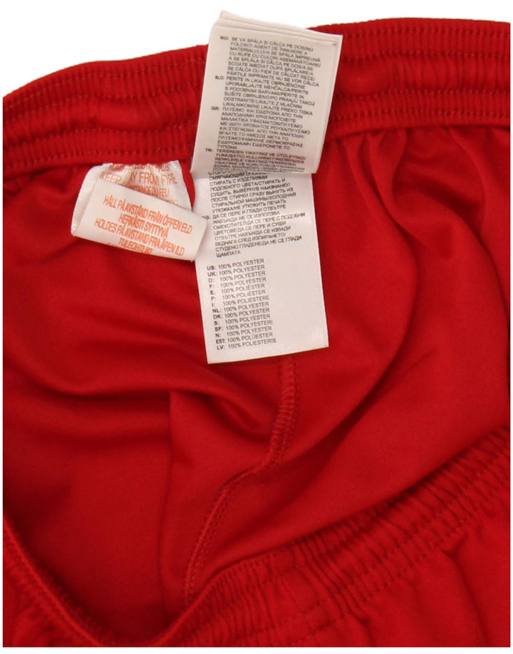 Pantaloncini sportivi Adidas Climalite da uomo piccoli in poliestere rosso