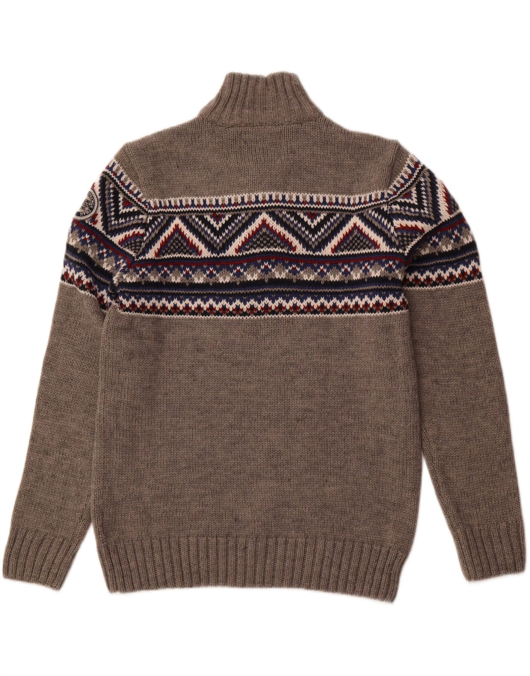 Maglione da uomo SOUTHERN con collo a bottoni 2XL Acrilico Fair Isle grigio