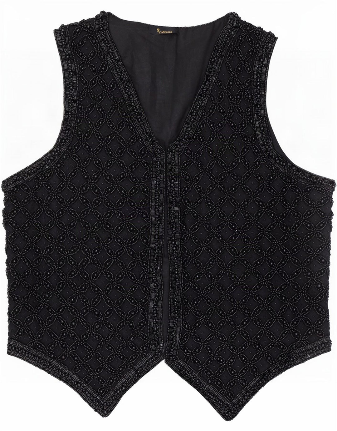 Gilet vintage da donna UK 14 medio nero