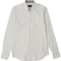 ZARA Mens Slim Fit Shirt Medium White Spotted Cotton