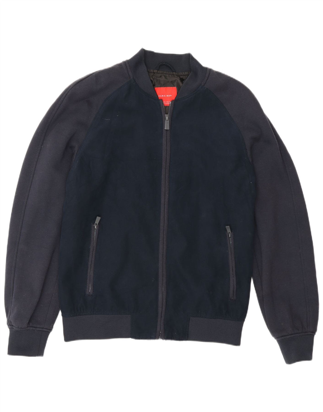 Giubbotto bomber da uomo Zara UK 40 grande blu navy
