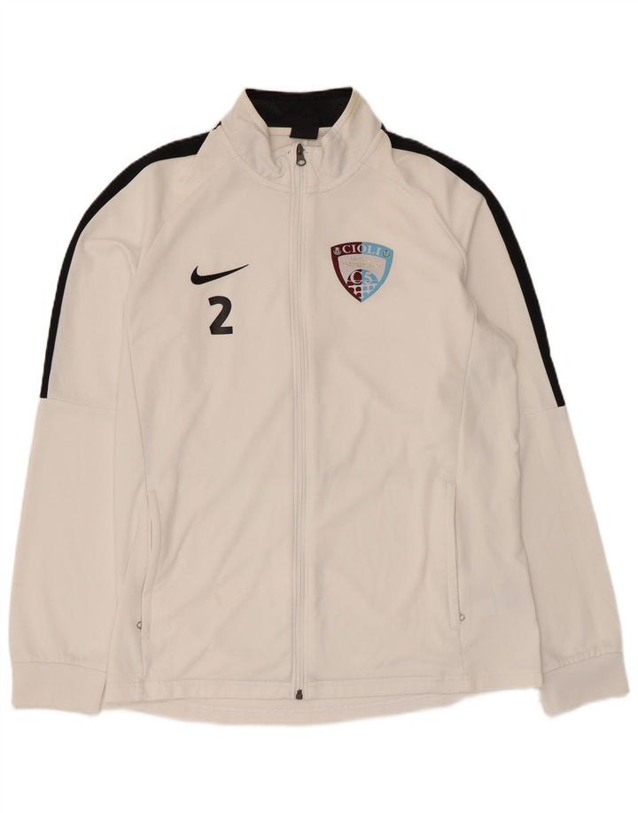 Giacca da ginnastica Nike Dri Fit Graphic da uomo, grande, colore bianco