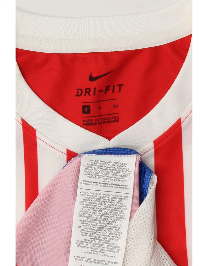 T-shirt Nike Dri Fit da uomo, piccola, in poliestere a righe rosse