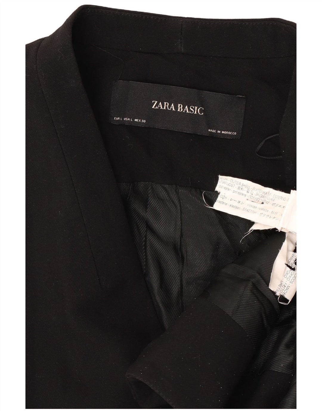 Giacca blazer da donna Zara UK 16 grande poliestere nero