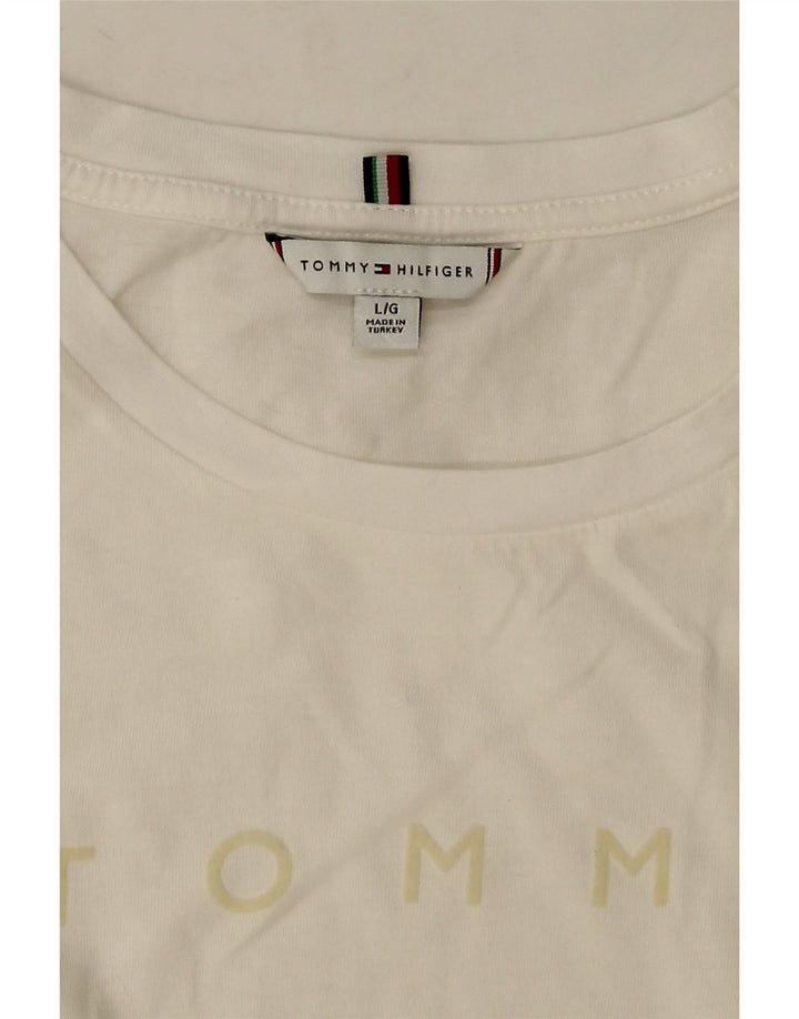 Maglietta da donna Tommy Hilfiger Top UK 16 grande bianca