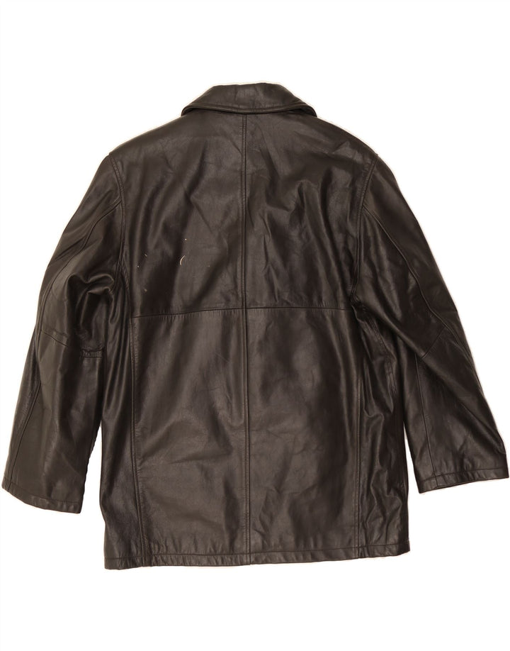 MILESTONE Mens Leather Coat IT 48 Medium Brown Vintage Milestone and Second-Hand Milestone from Messina Hembry 