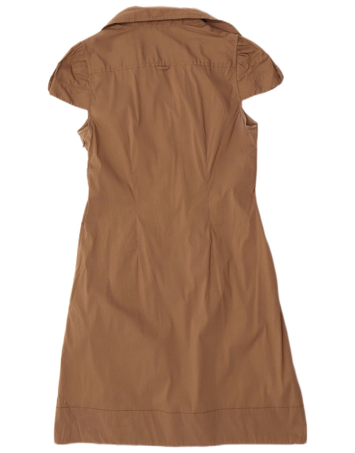 BCBGMAXAZRIA Abito a trapezio da donna UK 12 Cotone beige medio