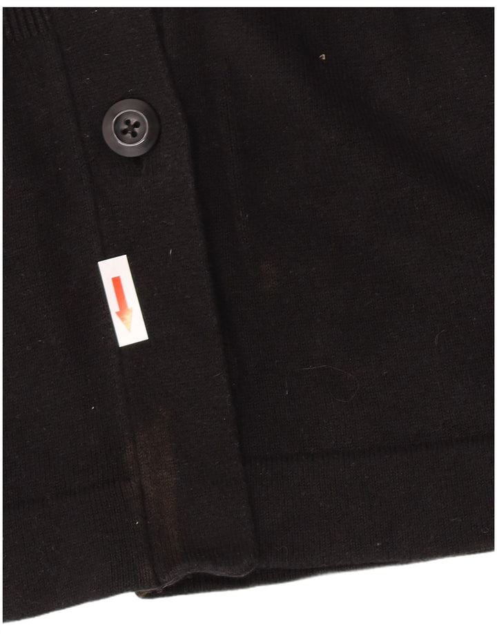 Maglione cardigan da donna Eddie Bauer UK 14 cotone nero medio