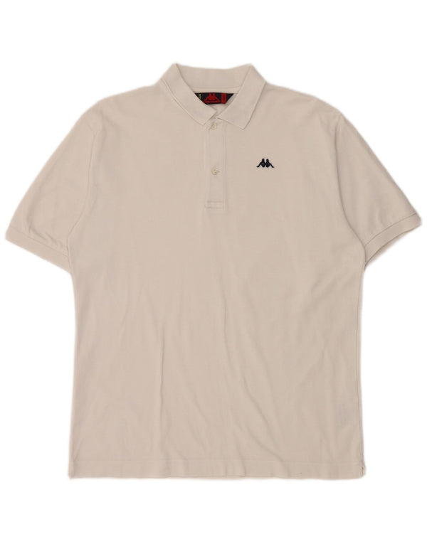 Polo Kappa Uomo Cotone Medio Bianco