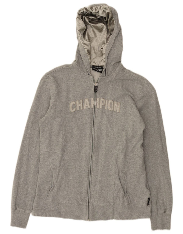 Maglione con cappuccio e zip grafica Champion da donna Heritage UK 18 XL Grigio