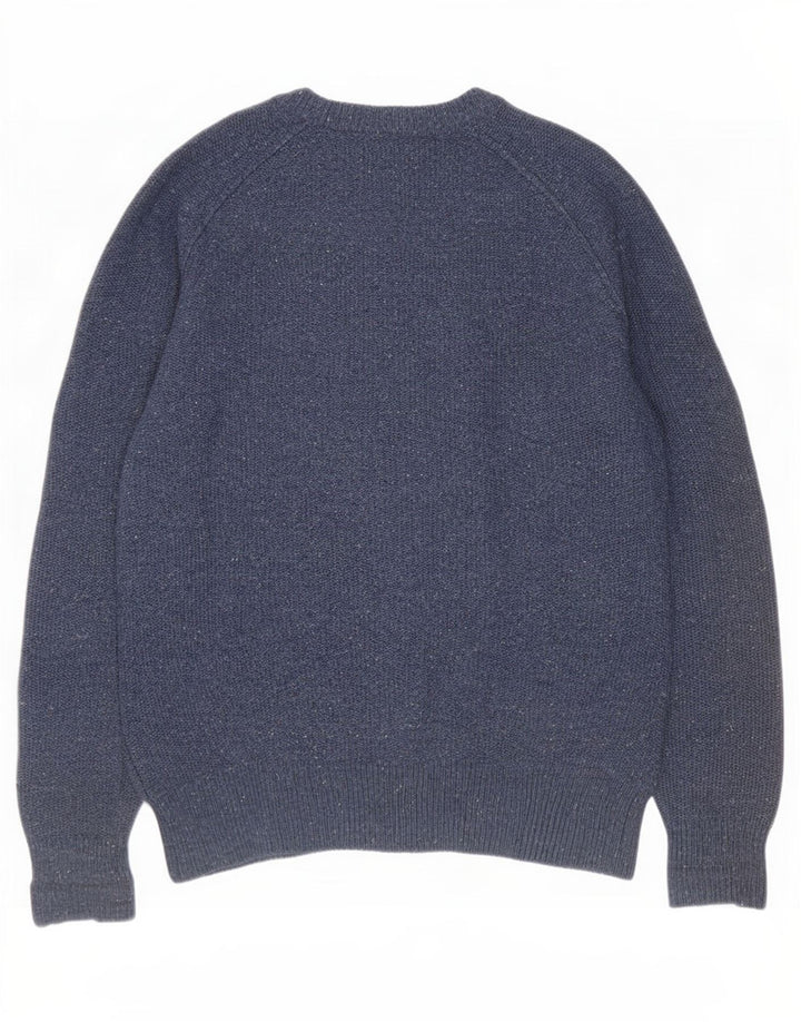 Maglione maglione girocollo da uomo Gap in lana screziata media blu navy