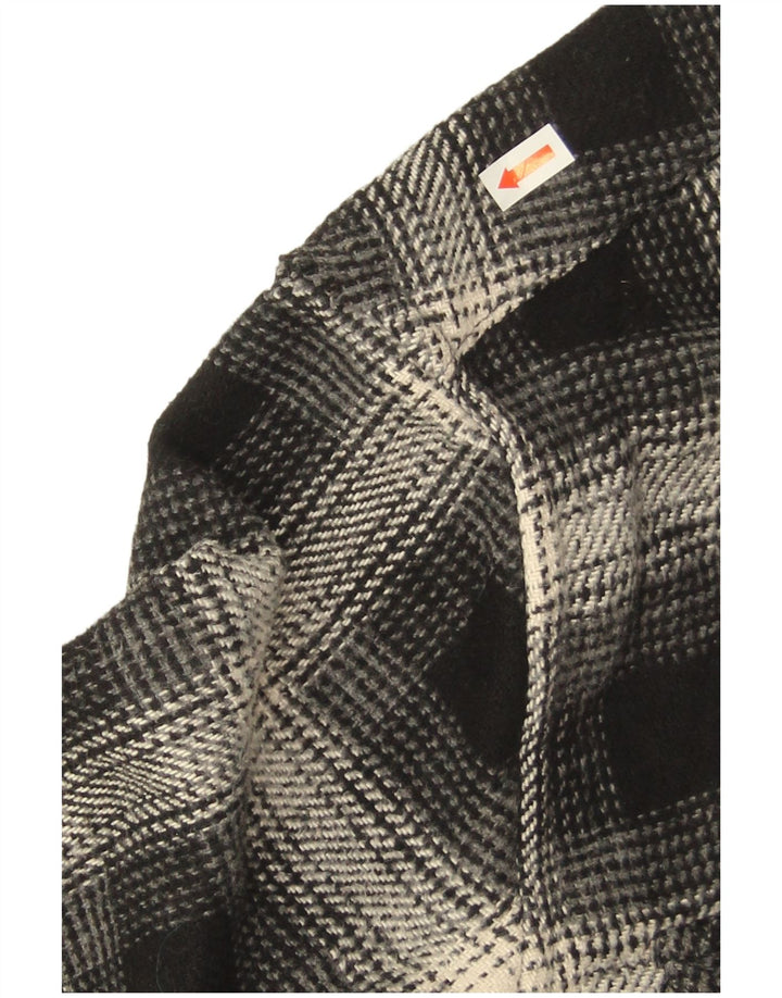 Camicia Zara da uomo in flanella poliestere medio a quadri nero