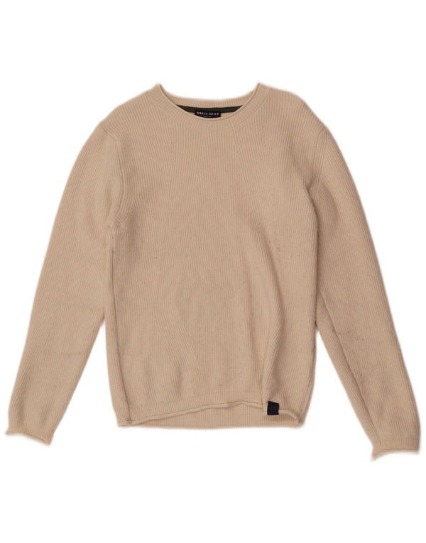 Maglione maglione girocollo da donna North Sails UK 10 piccolo in viscosa beige