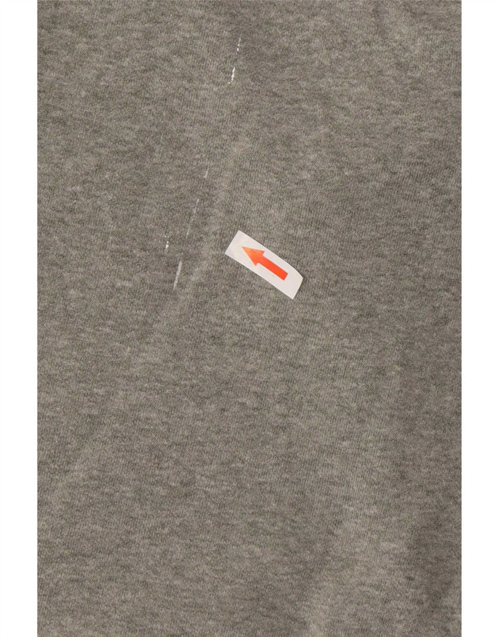 Felpa Columbia da donna con zip e collo, UK 14, cotone grigio medio