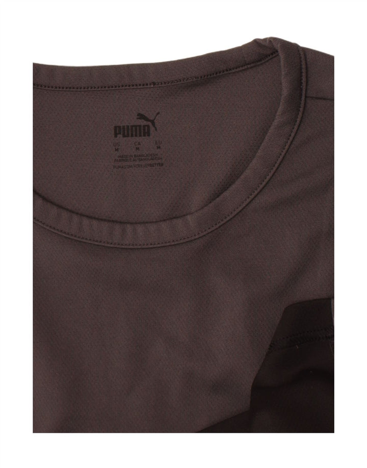 T-shirt da uomo Puma Top grigio medio color block