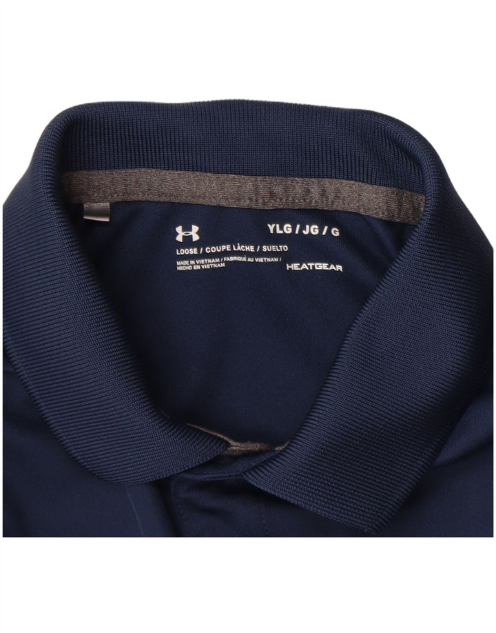 Polo da bambino UNDER ARMOUR Heat Gear 11-12 anni, grande, blu navy
