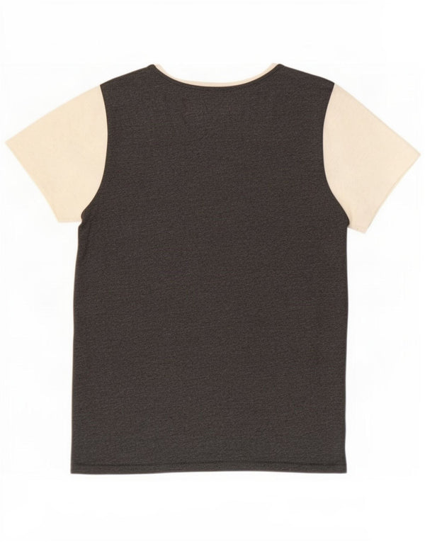 T-shirt slim da donna Armani Jeans Top UK 12 Colorblock grigio medio