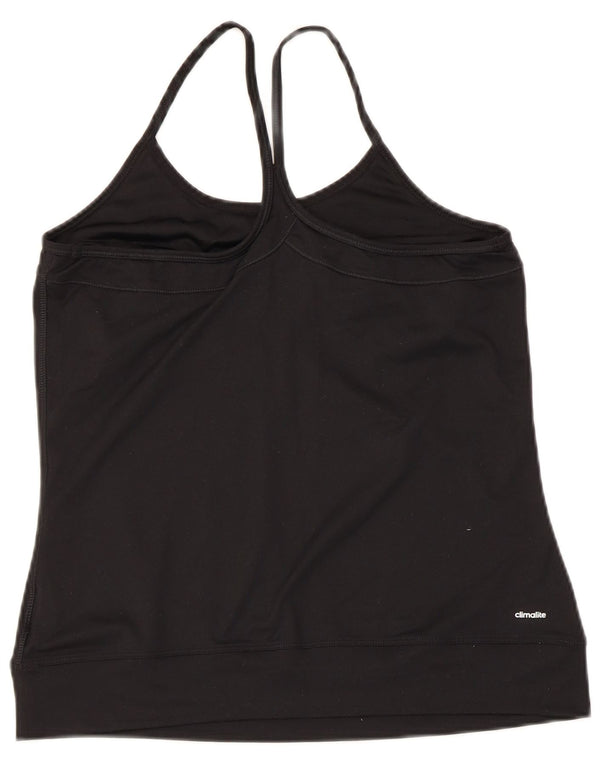 Adidas Donna Climalite Cami Top UK 16 Large Nero Poliestere
