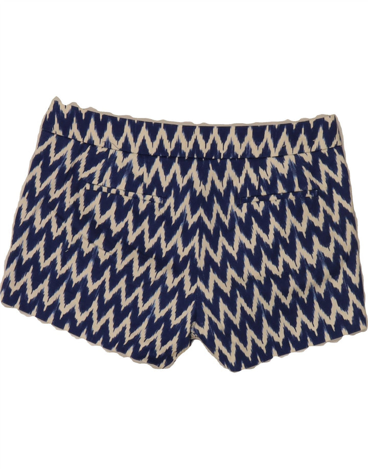 J. CREW Womens Chino Shorts US 8 Medium W34  Navy Blue Chevron Cotton Vintage J. Crew and Second-Hand J. Crew from Messina Hembry 