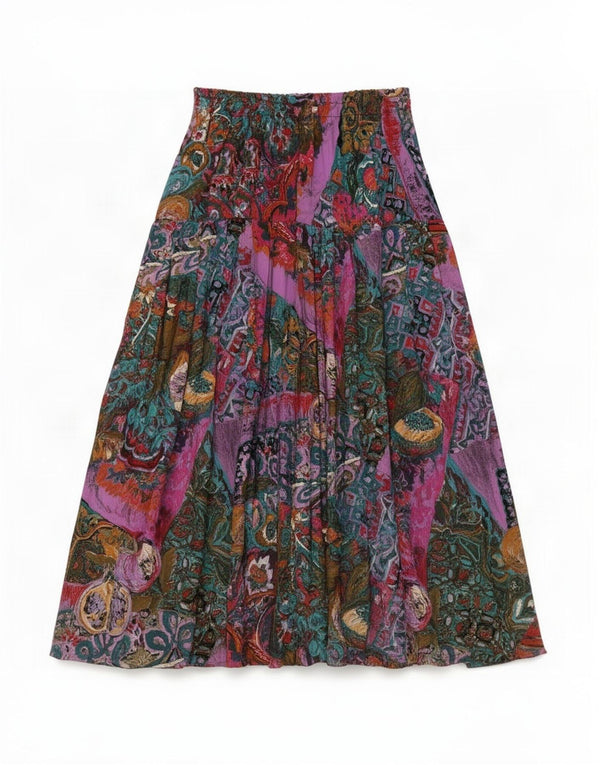 Vintage Womens Abstract Pattern A-Line Skirt Large W30 Multicoloured