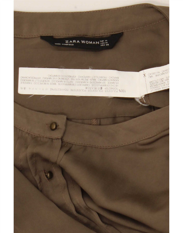 Tutina corta da donna Zara UK 14 poliestere kaki medio