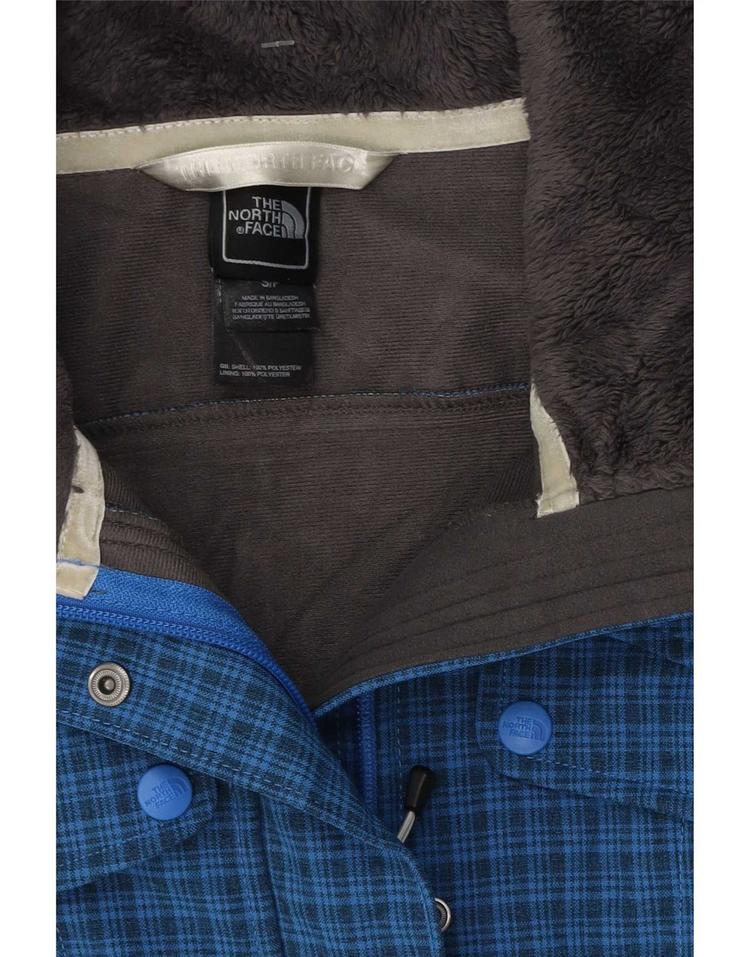 Giacca a vento da donna The North Face UK 10 piccolo poliestere a quadri blu