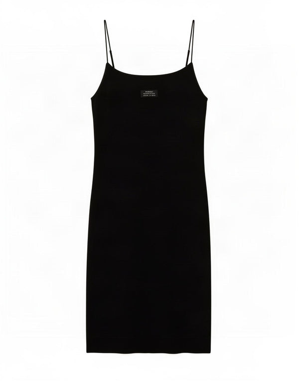 Mini abito sottoveste da donna Zara UK 14 grande cotone nero