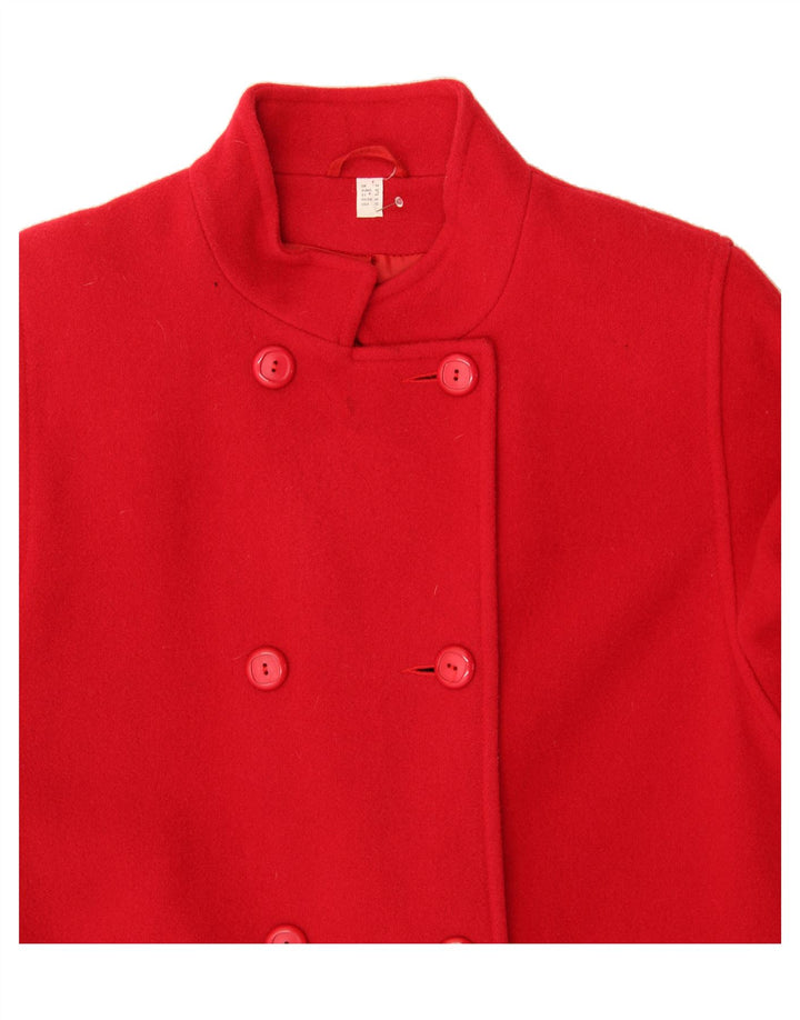 VINTAGE Womens Overcoat UK 14 Large Red Wool Vintage Vintage and Second-Hand Vintage from Messina Hembry 