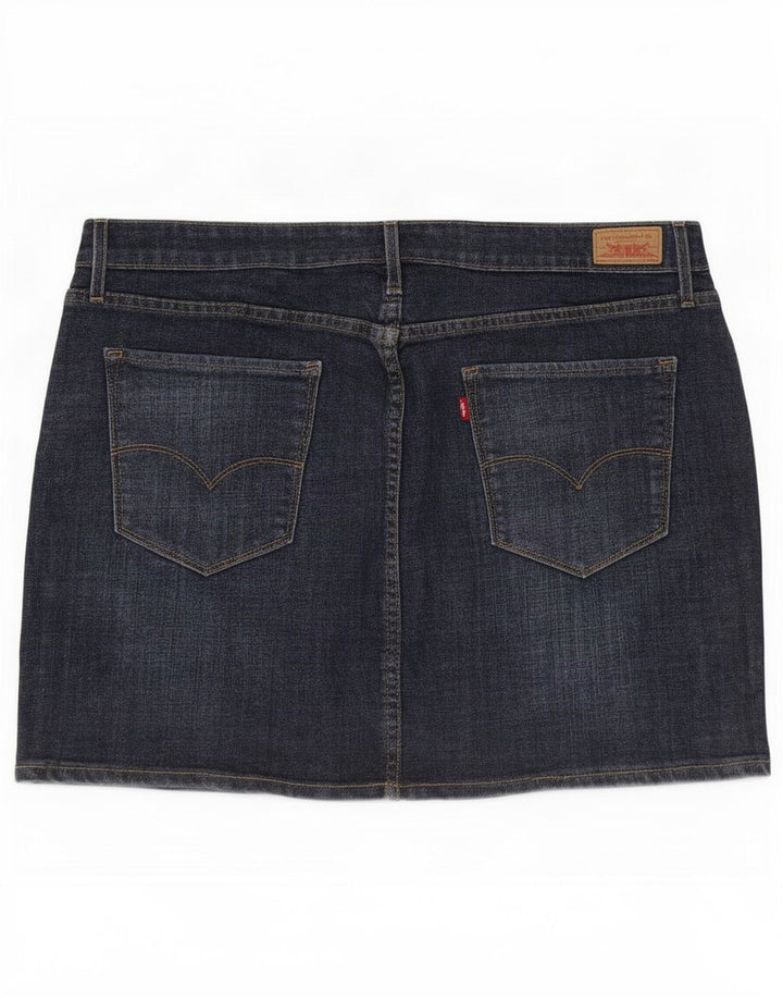 Mini gonna di jeans da donna Levi's US 16 XL W36 cotone blu