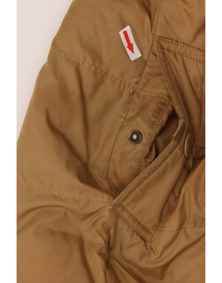 Cappotto imbottito con cappuccio da donna Tommy Hilfiger UK 10 piccolo poliestere marrone