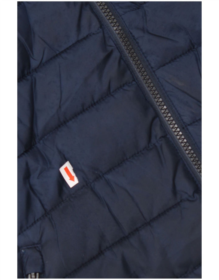 JACK & JONES Giacca imbottita con cappuccio da uomo UK 40 Large Blu Navy Poliestere