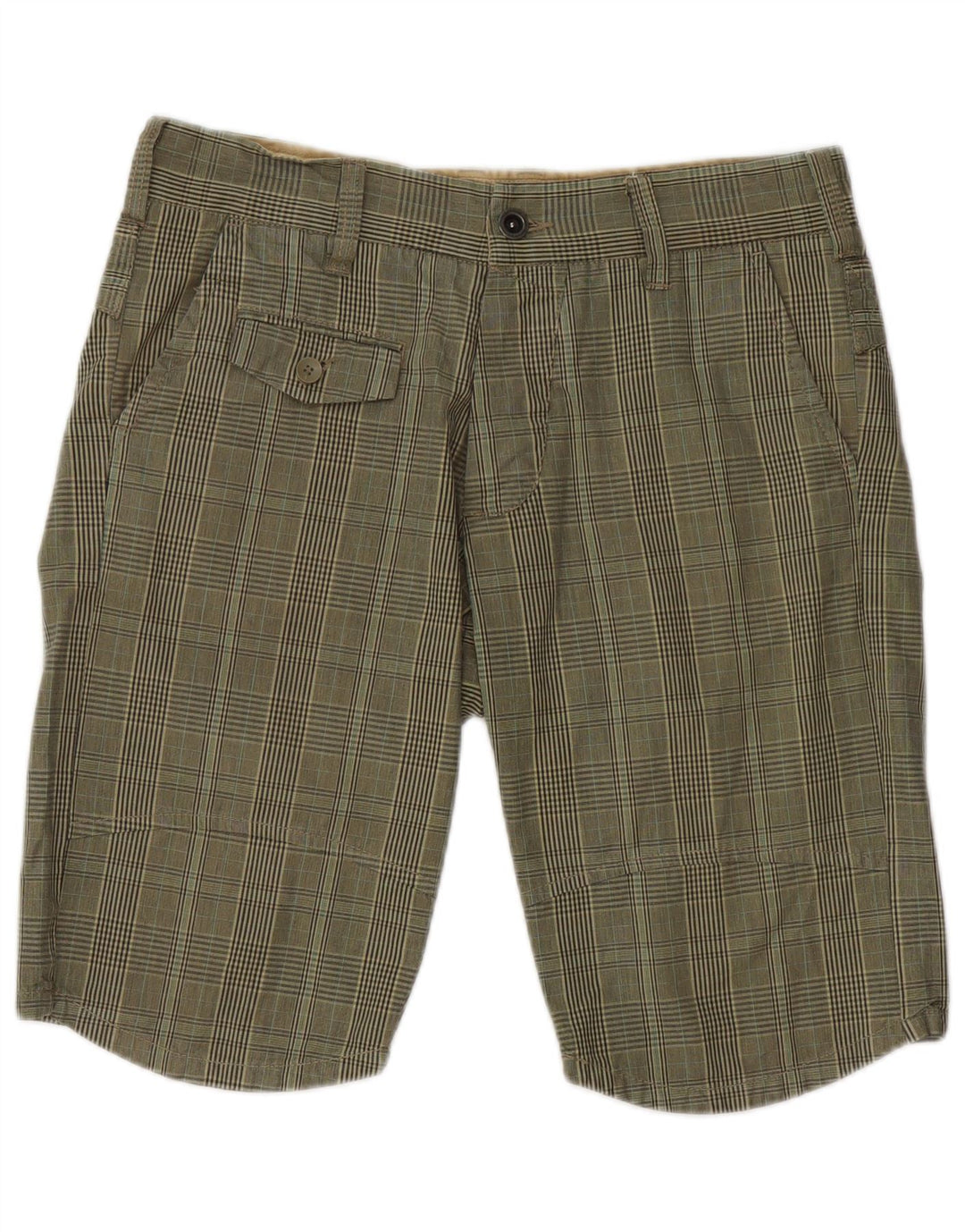 Pantaloncini chino da uomo Jack & Jones medi W32 in cotone a quadri kaki