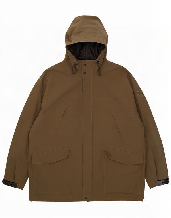 Marks & Spencer Mens Hooded Rain Jacket UK 44 2XL Khaki