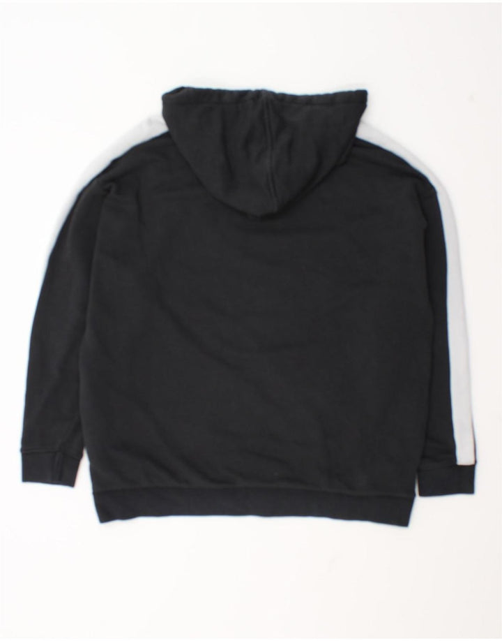 Felpa con cappuccio oversize grafica da donna Puma UK 12 Medium Black Colourblock