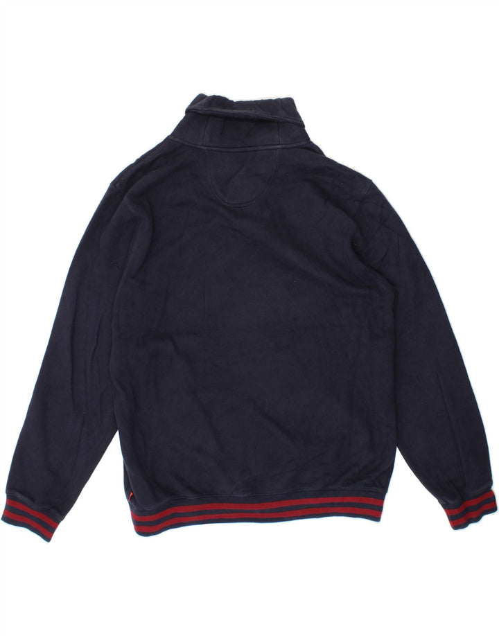 IZOD Mens Shawl Neck Jumper Sweater XL Navy Blue Cotton Vintage Izod and Second-Hand Izod from Messina Hembry 