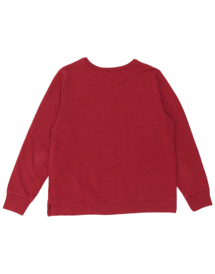Felpa grafica da donna Gap Jumper UK 14 Cotone bordeaux medio