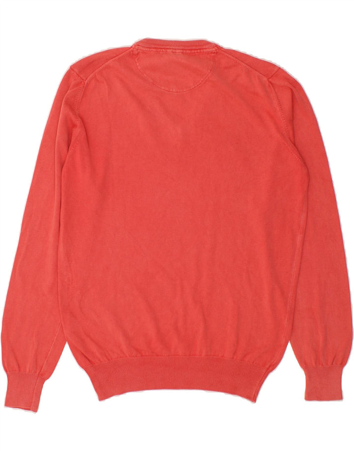 GANT Mens V-Neck Jumper Sweater Medium Red Cotton Vintage Gant and Second-Hand Gant from Messina Hembry 
