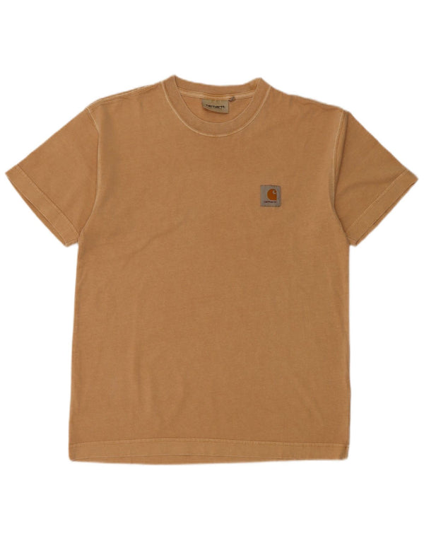 CARHARTT Mens T-Shirt Top XS Beige Cotton