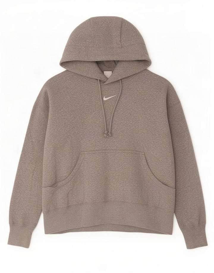 Felpa con cappuccio da uomo Nike Small in cotone grigio