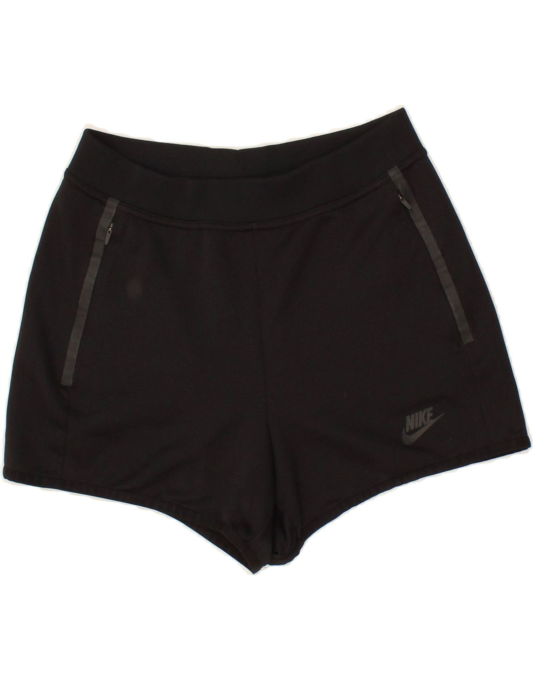 NIKE Womens Graphic Sport Shorts UK 10 Small  Black Polyester Vintage Nike and Second-Hand Nike from Messina Hembry 