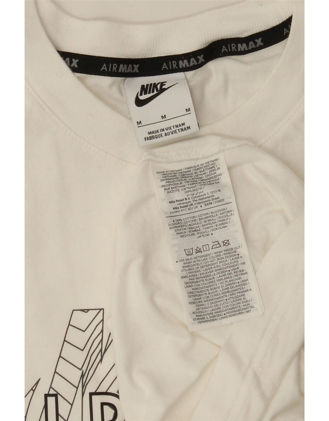 NIKE Mens Graphic T-Shirt Top Medium White Cotton Vintage Nike and Second-Hand Nike from Messina Hembry 