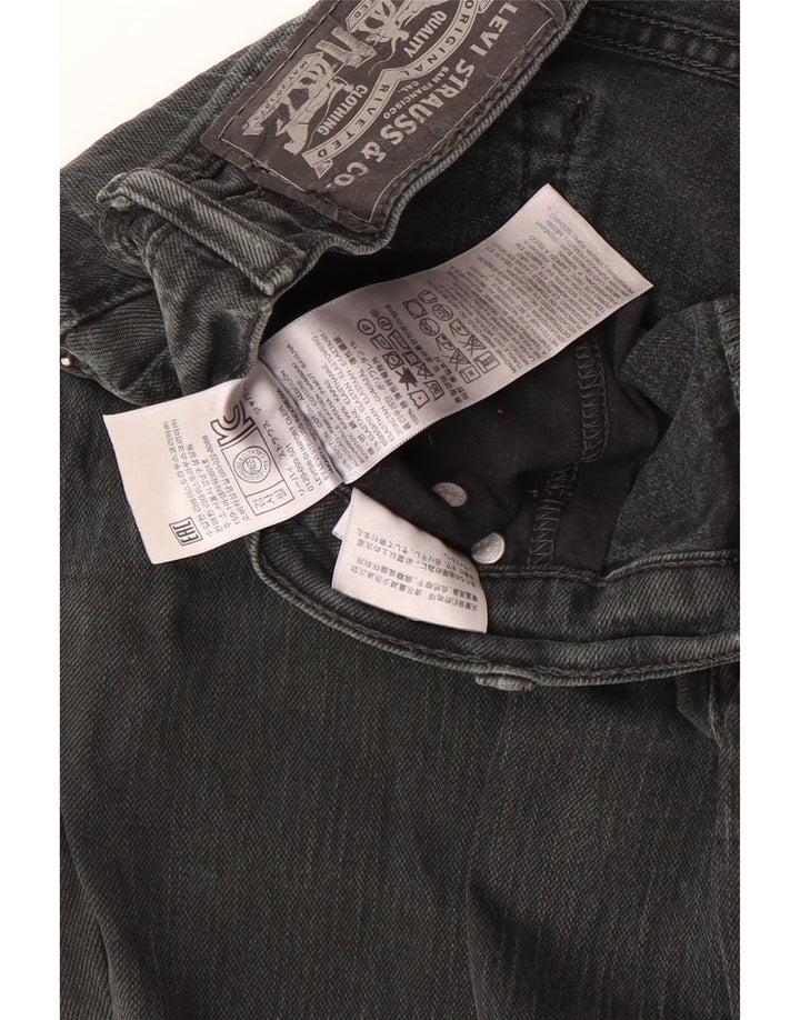 Jeans dritti invecchiati da uomo Levi's W33 L32 cotone nero
