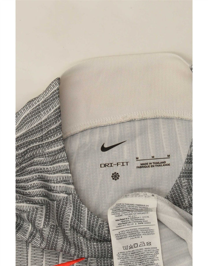 T-shirt da uomo Nike Top in poliestere a righe grigio medio