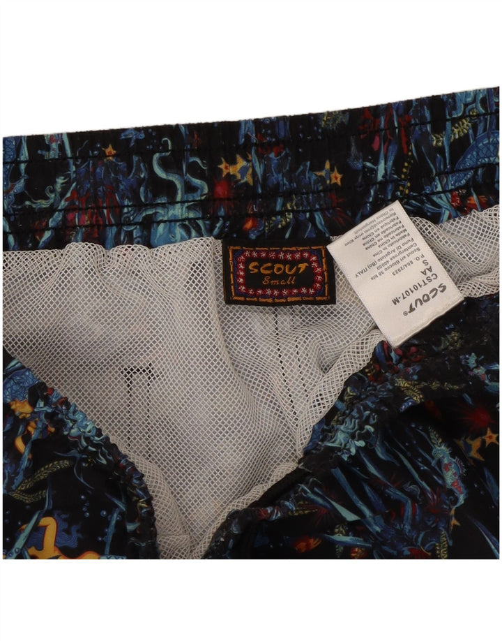 Pantaloncini da bagno da uomo con motivo astratto Scout, piccoli, in poliestere multicolore