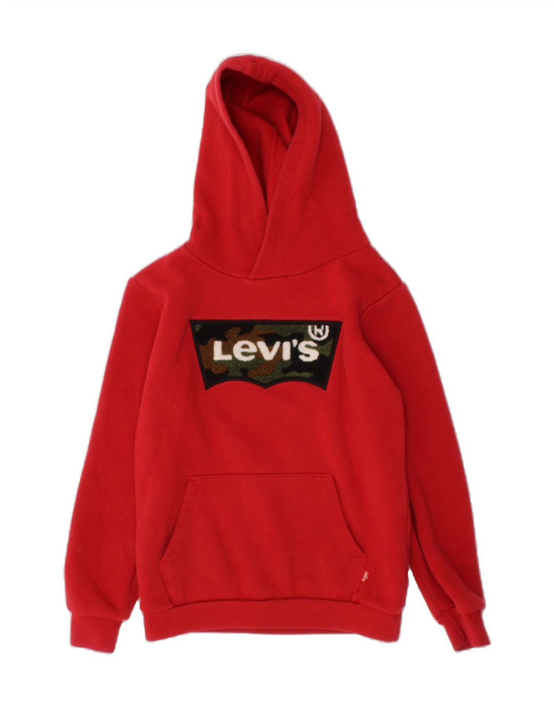 LEVI'S Boys Graphic Hoodie Jumper 5-6 Years Red Cotton Vintage Levi's and Second-Hand Levi's from Messina Hembry 
