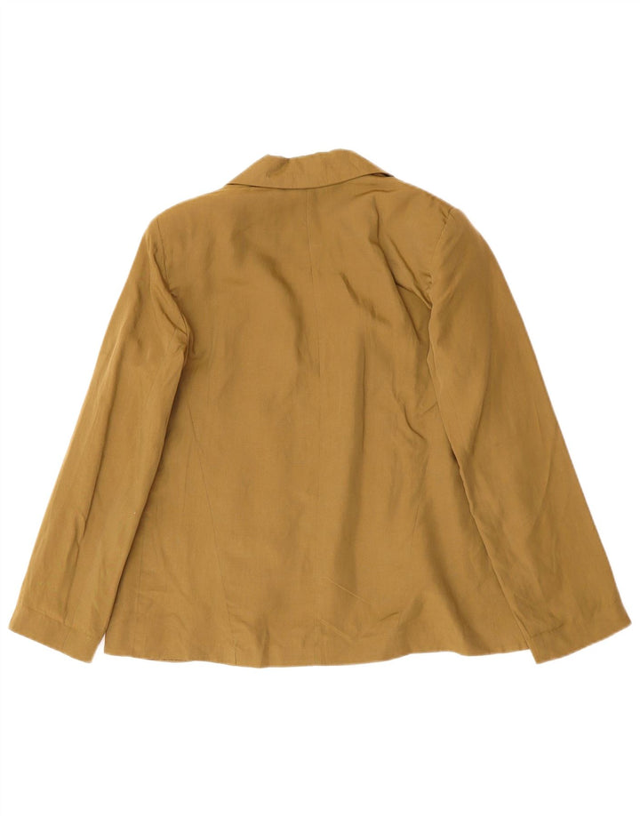 TOPSHOP Giacca blazer aperta oversize da donna UK 10 piccola Lyocell kaki