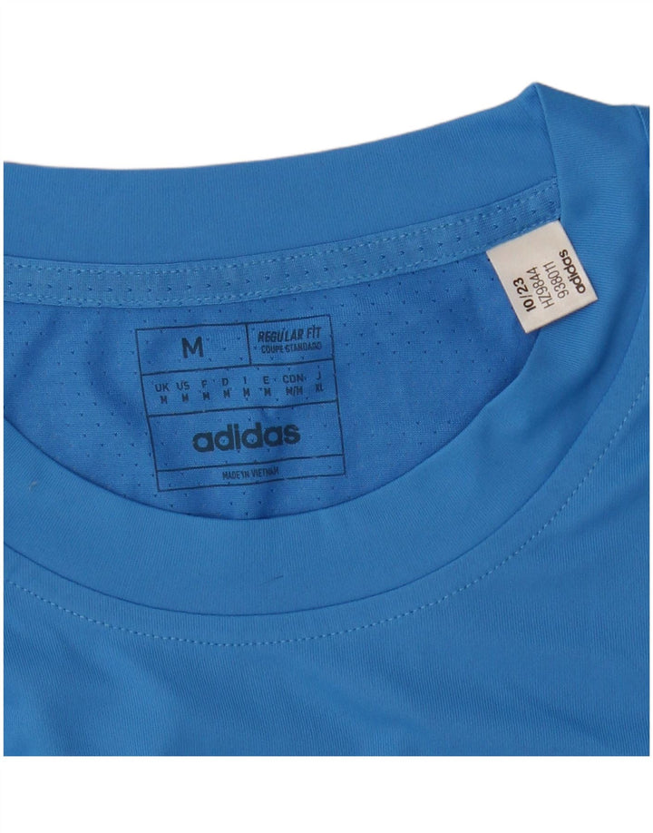T-shirt ADIDAS da uomo Aeroready vestibilità regolare blu medio